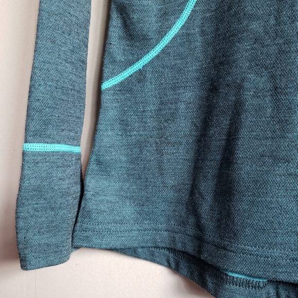 Teal Wind River Ladies Wool Base Layer Long Sleeve T-Max Heat, Size Small - Picture 5 of 13
